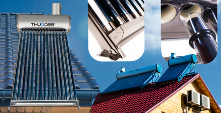 THUNDER non-pressurized solar collector with a 150 L tank