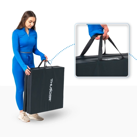 Black Gym Mat 180x60x5 cm THUNDER