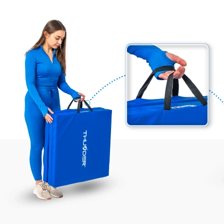 Blue Gym Mat 180x60x5 cm THUNDER