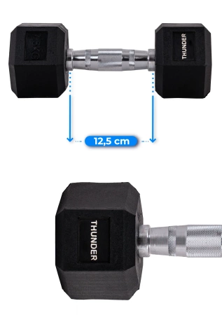 Hex dumbbell THUNDER 7,5 kg