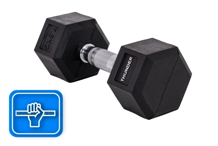 Hex dumbbell THUNDER 7,5 kg