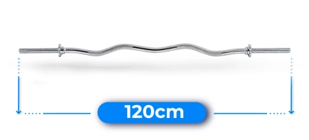 THUNDER Threaded Light Curl Bar 120 cm 30 mm